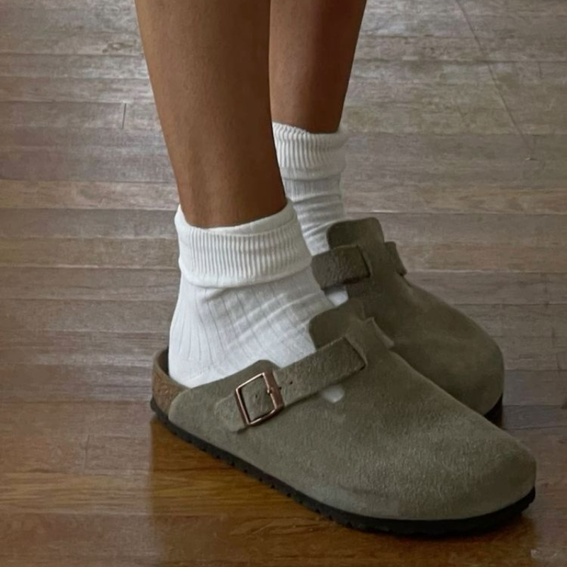 Top-of-the-range unisex leather Boston sandal for autumn