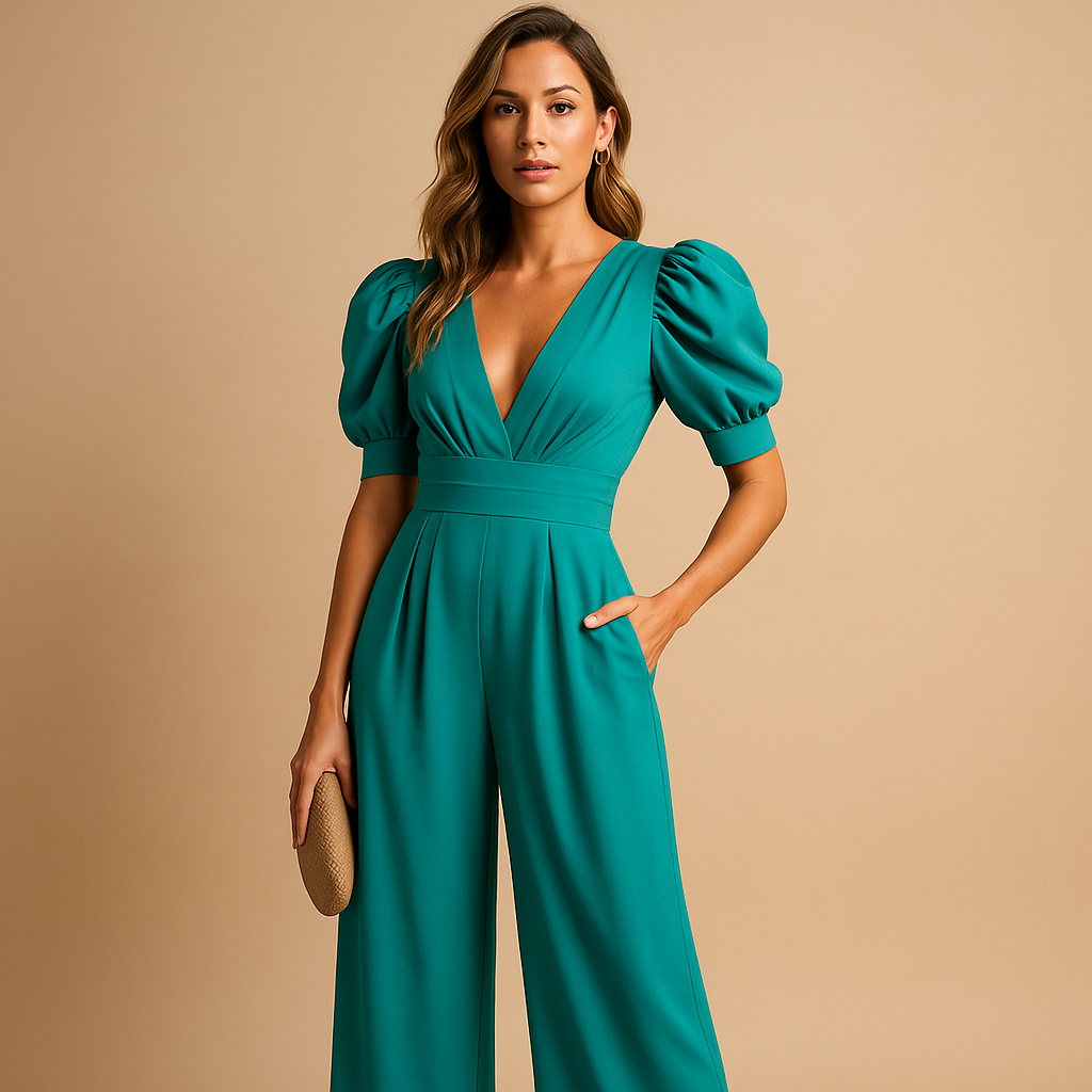 Trendy V-Neck Jumpsuit