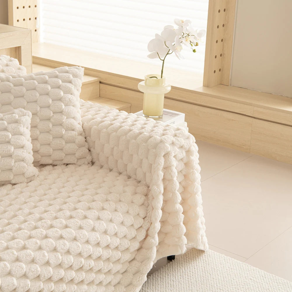 Tufted Rabbit Faux Sofa Cover