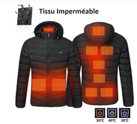 Veste chauffante unisexe