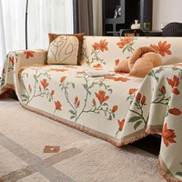 Housse de canapé en chenille florale vintage