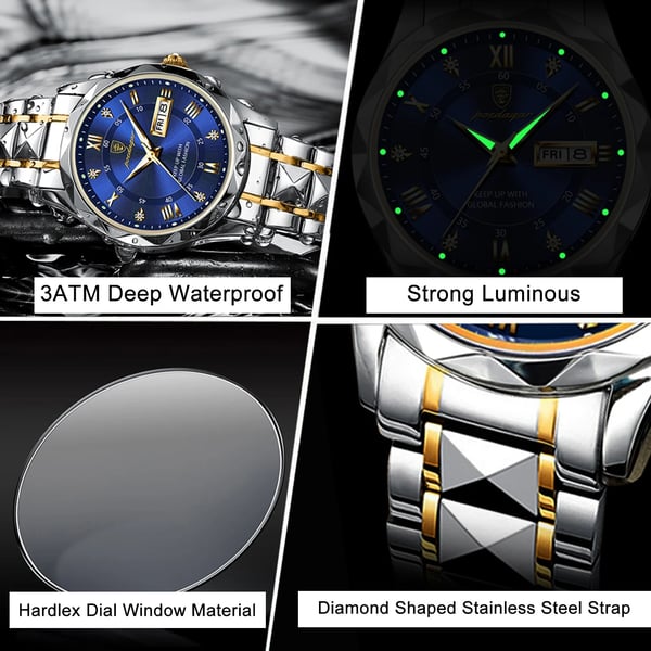 Waterproof Luxury Men's Watch from Top Brand with Luminous Function