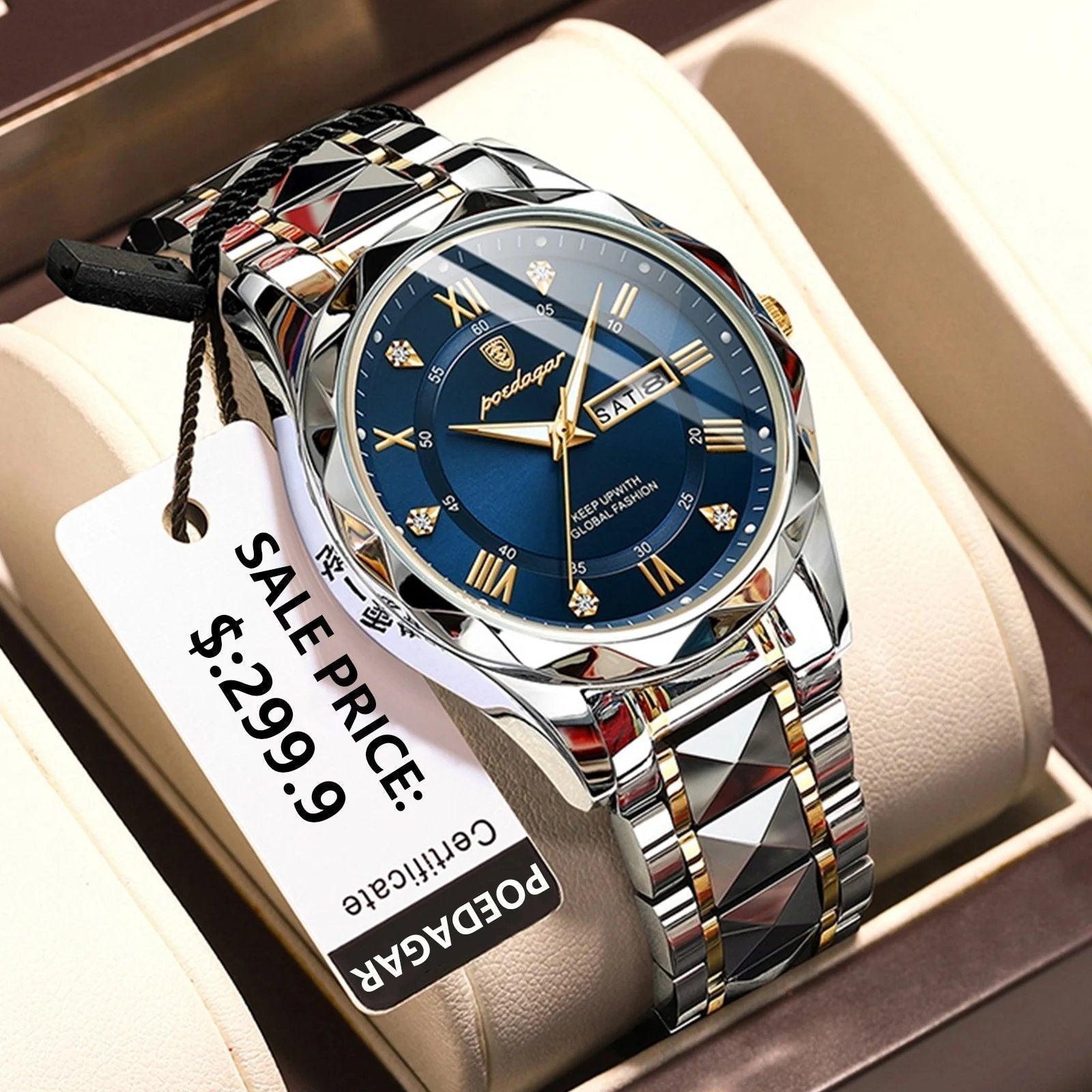 Waterproof Luxury Men's Watch from Top Brand with Luminous Function