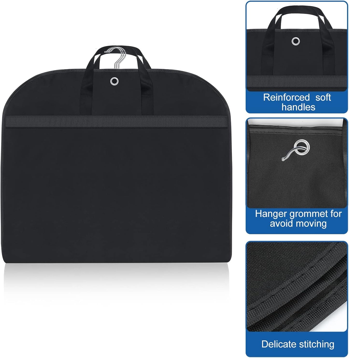 Waterproof Oxford Garment Bag – Suit Cover with Gusset & Pockets (2-Pack)