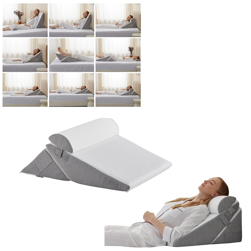 Wedge Pillow Adjustable - Support for Back, Sleep & Rehab
