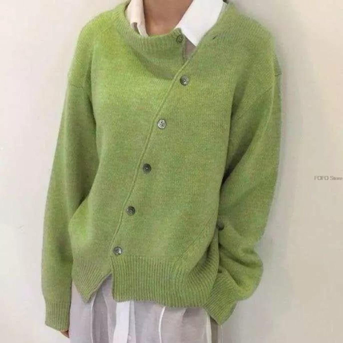 Women's - Cashmere Cardigan - Comfortable Button Placket - Elegant, Soft Autumn Knitwear for Stylish Women