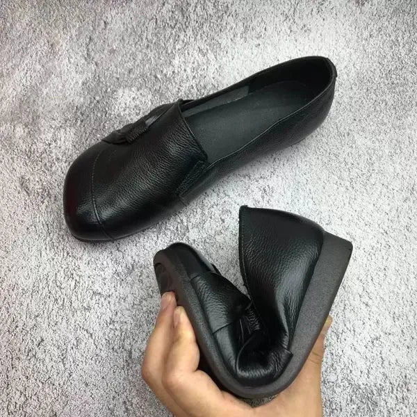 Women's Leather Shoes with Soft Sole and Non-Slip Surface