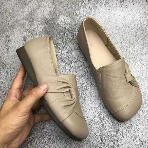Women's Leather Shoes with Soft Sole and Non-Slip Surface