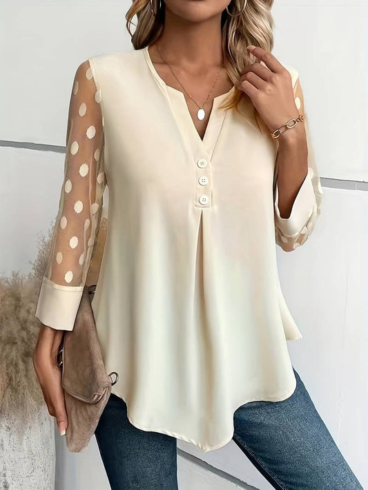 Women's Long Sleeve Top Party Tops Soft Blend Cutout Neckline