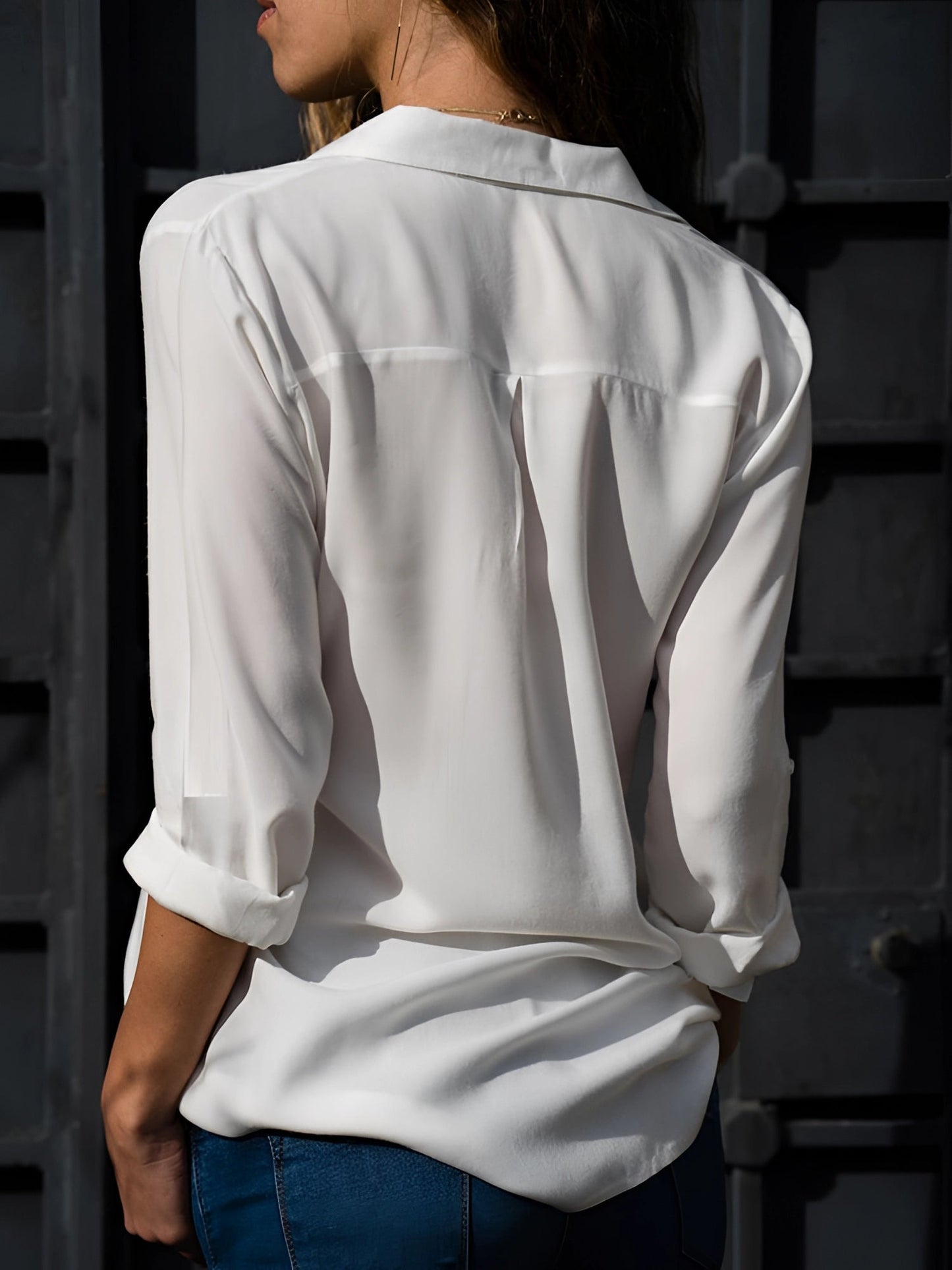 Women's Long-Sleeved Silk Blouse - Autumn Collection