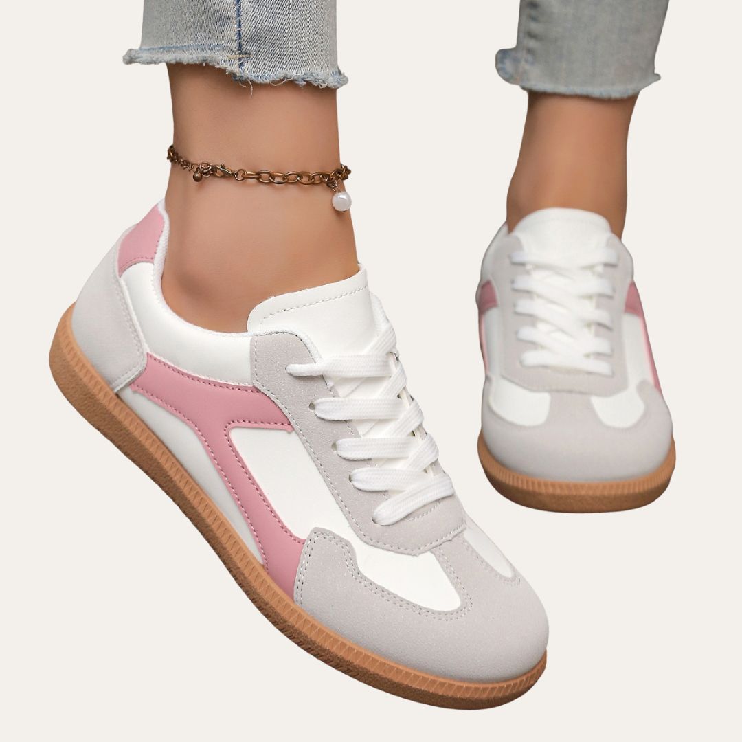 Women's Orthopaedic Leather Trainers - Comfortable Leisure Shoes with Arch Support, Soft Sole & Ergonomic Last