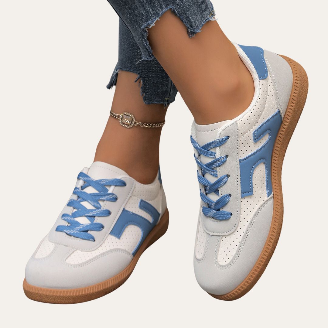 Women's Orthopaedic Leather Trainers - Comfortable Leisure Shoes with Arch Support, Soft Sole & Ergonomic Last