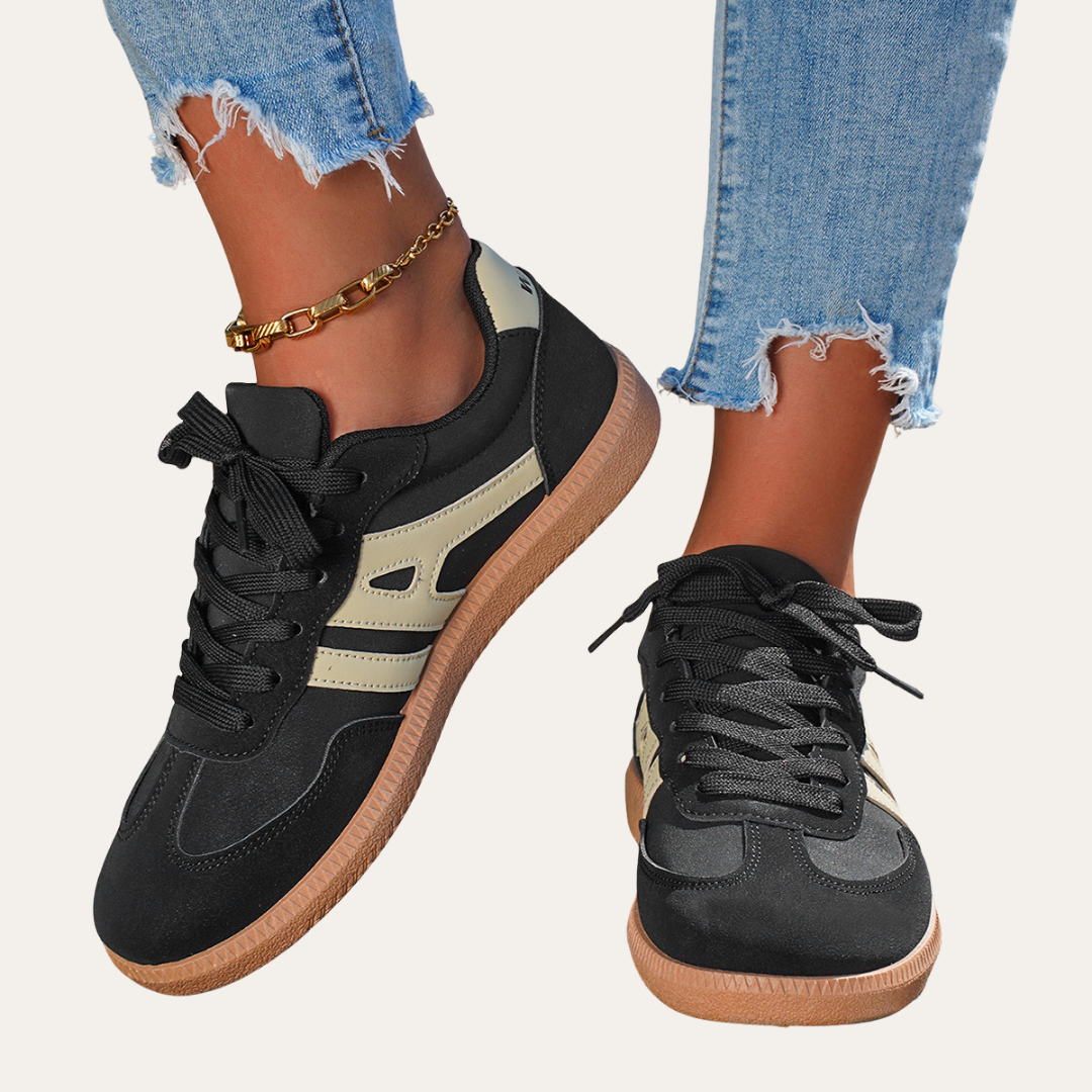 Women's Orthopaedic Leather Trainers - Comfortable Leisure Shoes with Arch Support, Soft Sole & Ergonomic Last