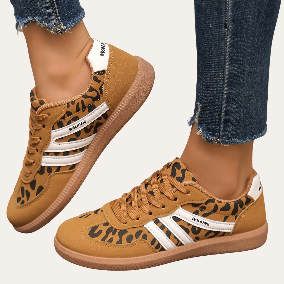 Women's Orthopaedic Leather Trainers - Comfortable Leisure Shoes with Arch Support, Soft Sole & Ergonomic Last