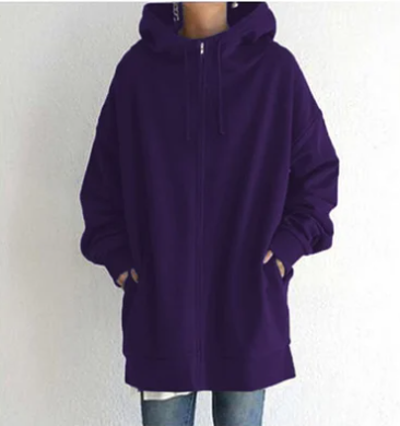 Women's Zip-Up Hoodie for Autumn/Winter