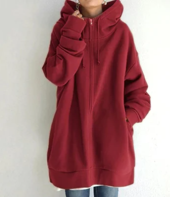 Women's Zip-Up Hoodie for Autumn/Winter
