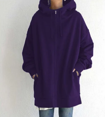 Women's Zip-Up Hoodie for Autumn/Winter