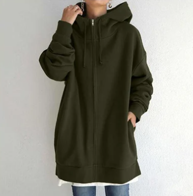 Women's Zip-Up Hoodie for Autumn/Winter