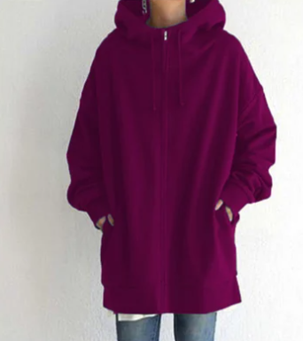 Women's Zip-Up Hoodie for Autumn/Winter