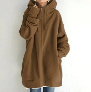 Women's Zip-Up Hoodie for Autumn/Winter