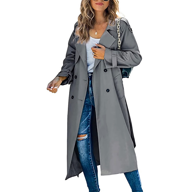 Zara Women's Autumn Long Trench Coat